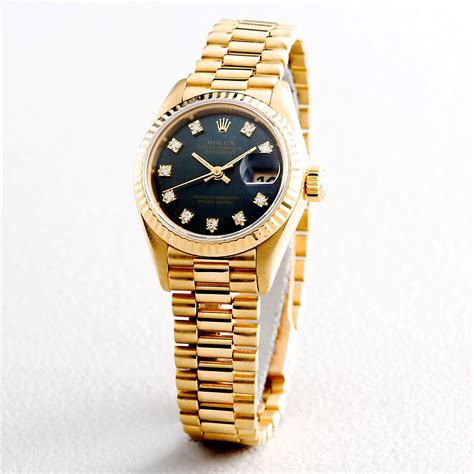 rolex lady datejust full gold|18k gold Rolex women's watch.